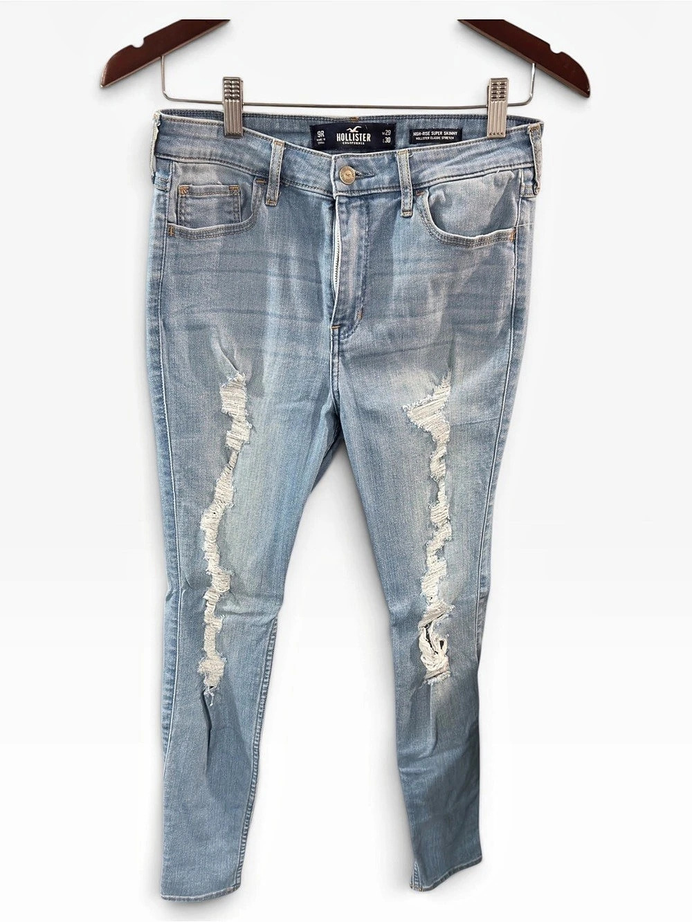 Hollister High-Rise Super Skinny Distressed Jeans
